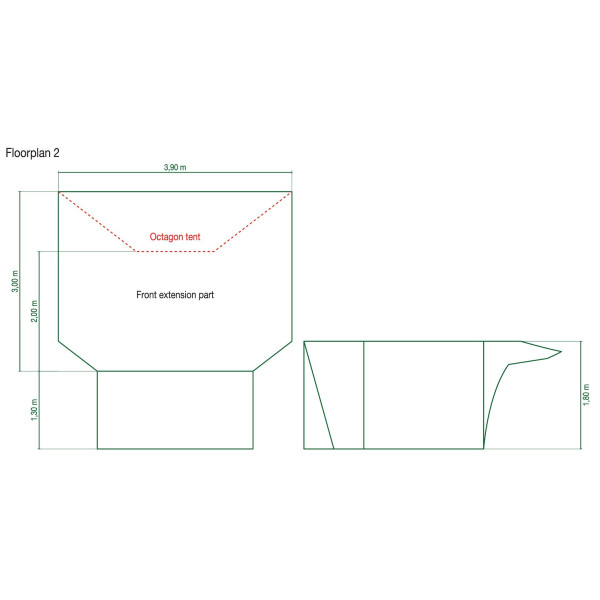 Coleman Octagon Front Extend árnyékoló - kifeszített sátorponyva