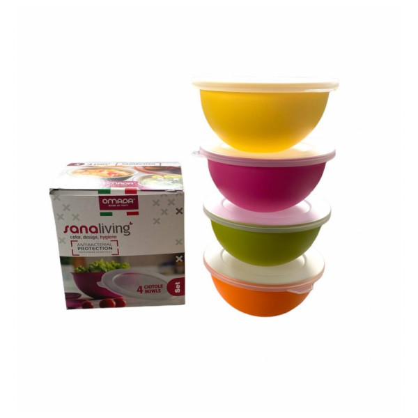 4 db-os tálka készlet Omada Omada Sanaliving Bowls Set 4x 0,5L