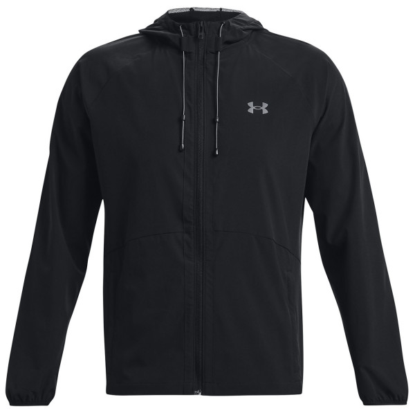 Under Armour Stretch Woven Windbreaker férfi tavaszi kabát fekete Black / / Pitch Gray