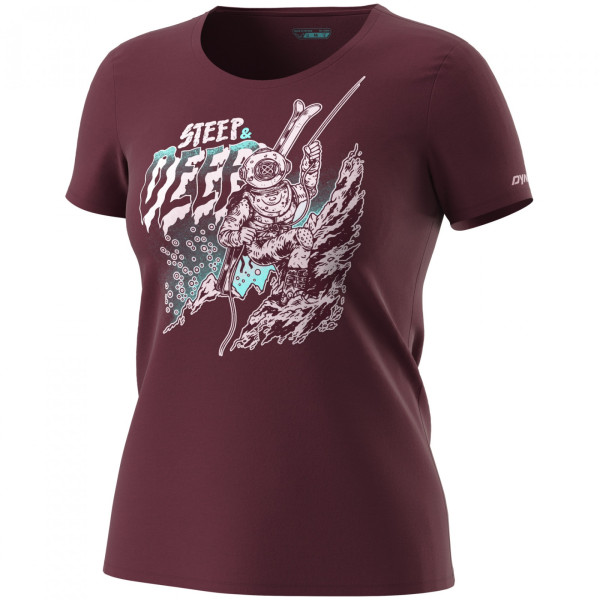 Dynafit 24/7 Artist Series Cotton T-Shirt Women női póló burgundi vörös