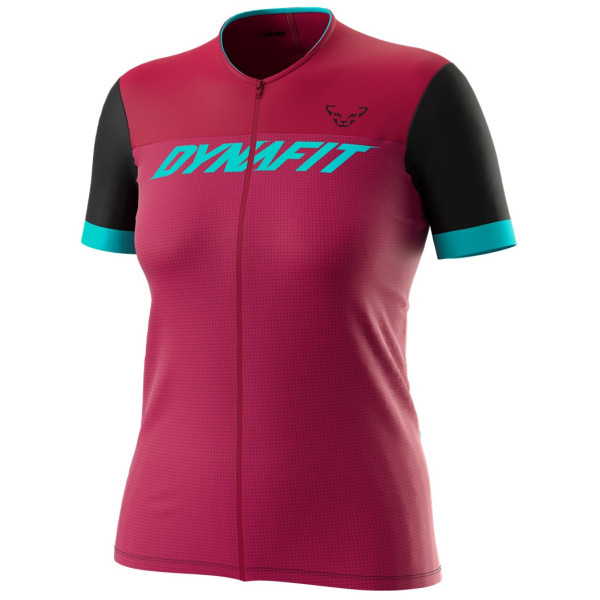 Dynafit Ride Light S/S Fz Tee W női kerékpáros mez burgundi vörös