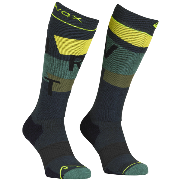 Ortovox Freeride Long Socks Cozy Men's férfi térdzokni fekete Black Steel