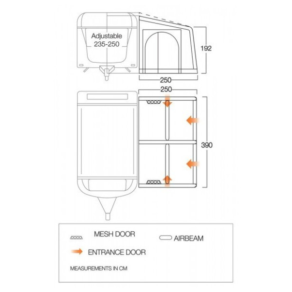 Elősátor Vango Balletto Air 390 Elements ProShield