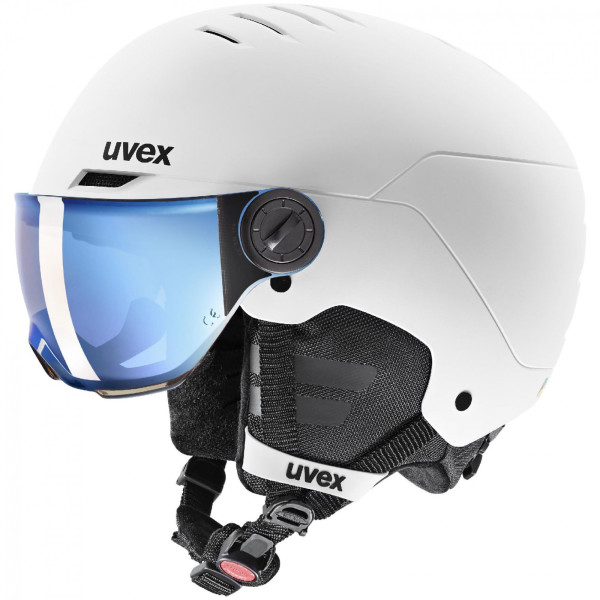 Uvex Rocket Jr. Visor gyerek sí bukósisak fehér white - black mat