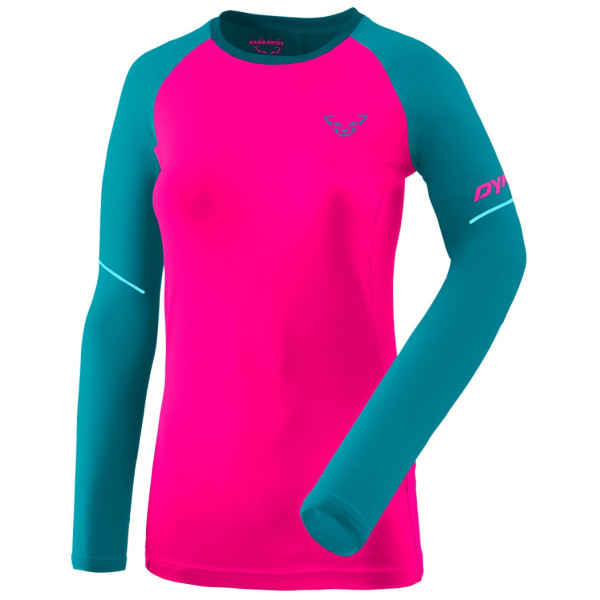 Dynafit Alpine Pro W L/S Tee női póló rózsaszín/kék Ocean Pink Glo