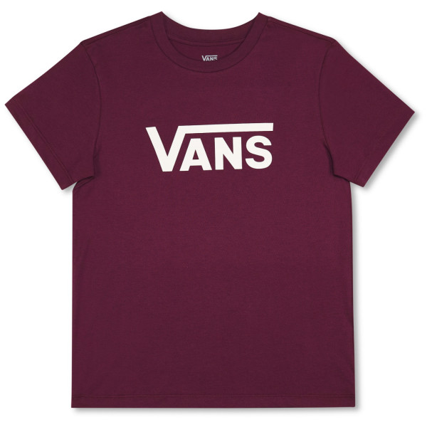 Női póló Vans Wm Drop V Ss Crew-B burgundi vörös