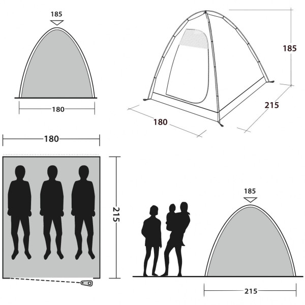 Outwell Free Standing inner L hálófülke