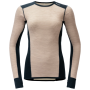 Devold Reverso Merino Shirt Wmn női funkcionális felső fekete/bézs Stone