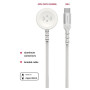 Swissten Wireless charging cable 2in1 for Apple Watch + USB-C 1,2 m töltő és adatkábel