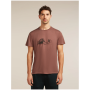 Icebreaker Merino Blend Core SS Tee Canoe Companions férfi funkcionális póló téglavörös CAROB