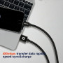 Swissten Textile USB / Lightning 1,2 m töltő és adatkábel