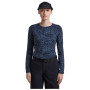 Icebreaker Women M 200 Oasis LS Crewe Moss BloomAOP női funkcionális felső