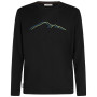 Icebreaker Men Merino 150 Tech Lite LS Tee Rainer Ridge férfi funkcionális póló fekete Black
