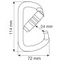 Karabiner Camp Steel D Pro 2Lock