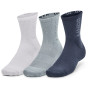 Under Armour 3-Maker 3pk Mid-Crew zokni szett szürke