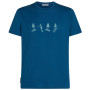 Icebreaker Men Merino 150 Tech Lite SS Tee Snow Day férfi póló kék Atlantis