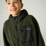 Regatta Munro Hybrid Jacket DarkKhak/Blk gyerek pulóver