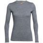 Női póló Icebreaker Women's 200 Oasis Long Sleeve Crewe szürke Gritstone HTHR