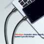 Swissten Textile USB-C / USB-C 3 m töltő és adatkábel