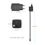 Swissten SlideCharge Gan 30W, 1X USB-A 18W adapter