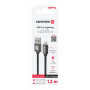Swissten Textile USB / Lightning 1,2 m töltő és adatkábel