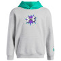 Under Armour UA B Rival FLC Graphics Hd Mod Gray Light Heather gyerek funkcionális felső világosszürke Mod Gray Light Heather / Geode Green / White