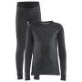 Craft Core Wool Merino Set J gyerek funkcionális szett fekete černá