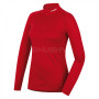 Női funkciós póló Husky Merino zip, h. ujjú piros
