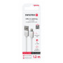 Swissten Textile USB / Lightning 1,2 m töltő és adatkábel