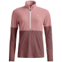 Ortovox 185 Rock'N'Wool Zip Neck női funkcionális pulóver rózsaszín Dusk Rose